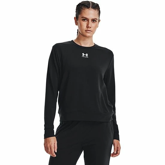 Women's Under Armour Rival Terry Crewneck Sweatshirt Pace Pink 7 Women's Under Armour Rival Terry Crewneck Sweatshirt Pace Pink - Image 7