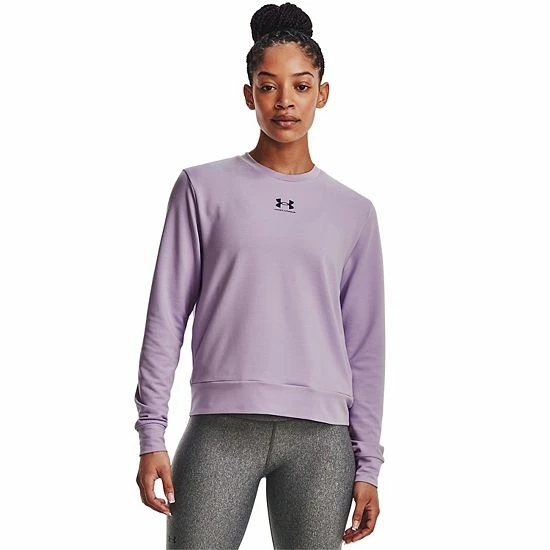 Women's Under Armour Rival Terry Crewneck Sweatshirt Pace Pink 8 Women's Under Armour Rival Terry Crewneck Sweatshirt Pace Pink - Image 8