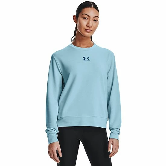 Women's Under Armour Rival Terry Crewneck Sweatshirt Pace Pink 9 Women's Under Armour Rival Terry Crewneck Sweatshirt Pace Pink - Image 9