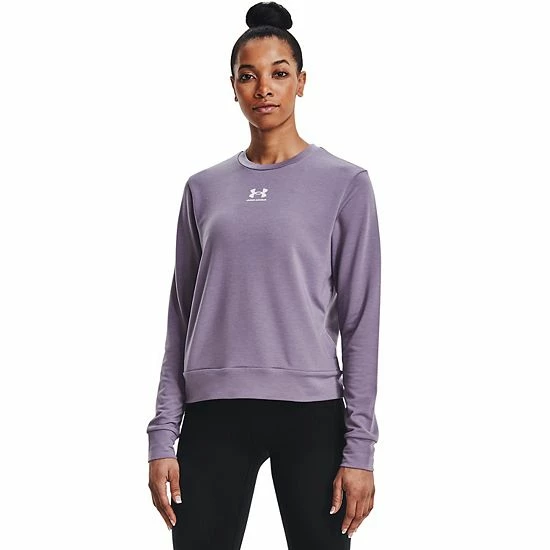 Women's Under Armour Rival Terry Crewneck Sweatshirt Pace Pink 11 Women's Under Armour Rival Terry Crewneck Sweatshirt Pace Pink - Image 11