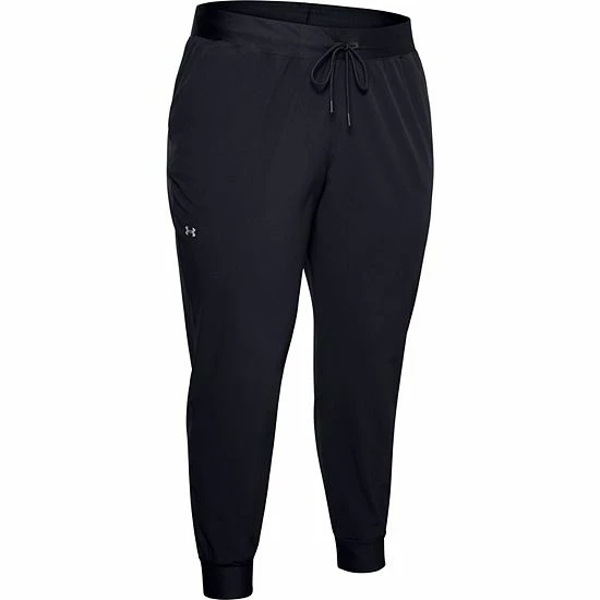 Plus Size Under Armour Woven Sport Pants Black 1 Plus Size Under Armour Woven Sport Pants Black