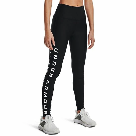 Women's Under Armour HeatGear® Armour Branded High-Waisted Leggings Midnight Navy Victory 3 Women's Under Armour HeatGear® Armour Branded High-Waisted Leggings Midnight Navy Victory - Image 3