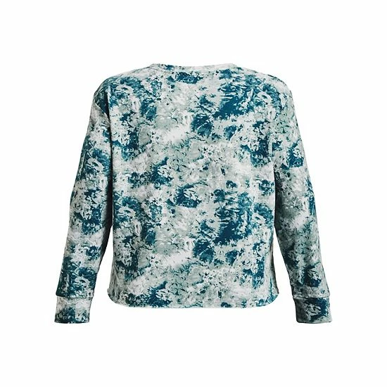 Plus Size Under Armour Rival Terry Printed Crewneck Sweatshirt Ghost Gray 6 Plus Size Under Armour Rival Terry Printed Crewneck Sweatshirt Ghost Gray - Image 6