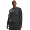Plus Size Under Armour Rival Terry Crewneck Sweatshirt Retro Pink White