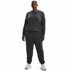 Plus Size Under Armour Rival Terry Crewneck Sweatshirt Retro Pink White -Under Armour SHOP unnamed file 7993