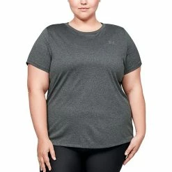 Plus Size Under Armour Tech Tee Black