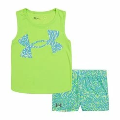 Girls 4-6x Under Armour Cheetah Logo Tee & Shorts Set Solar Pink
