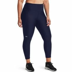 Plus Size Under Armour HeatGear® No-Slip High-Waisted 7/8 Ankle Leggings Midnight Navy