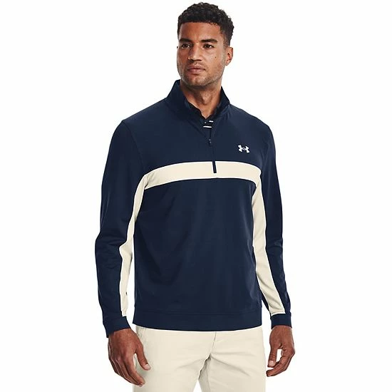 Men's Under Armour Storm Colorblock Mid-Layer Half-Zip Golf Pullover Top Academy White 9 Men's Under Armour Storm Colorblock Mid-Layer Half-Zip Golf Pullover Top Academy White - Image 9