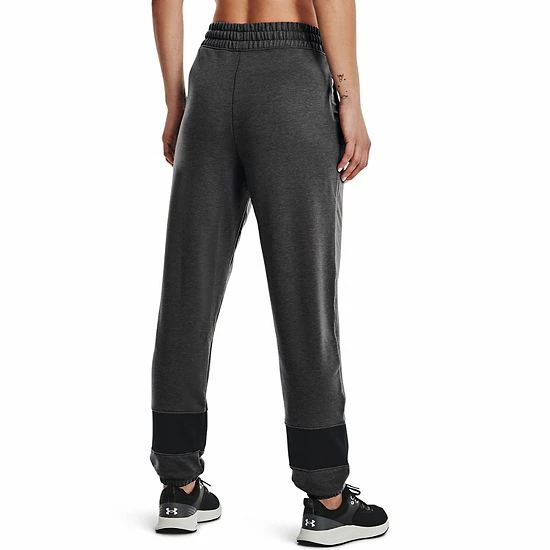 Women's Under Armour Rival Terry Colorblock Joggers Jet Gray 2 Women's Under Armour Rival Terry Colorblock Joggers Jet Gray - Image 2