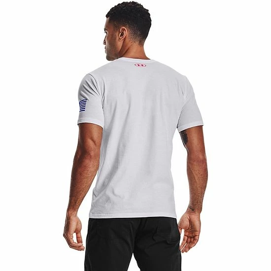 Big & Tall Under Armour Freedom US Of A Tee Mod Gray 2 Big & Tall Under Armour Freedom US Of A Tee Mod Gray - Image 2