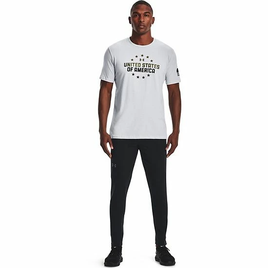 Big & Tall Under Armour Freedom US Of A Tee Mod Gray 3 Big & Tall Under Armour Freedom US Of A Tee Mod Gray - Image 3