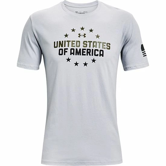 Big & Tall Under Armour Freedom US Of A Tee Mod Gray 5 Big & Tall Under Armour Freedom US Of A Tee Mod Gray - Image 5