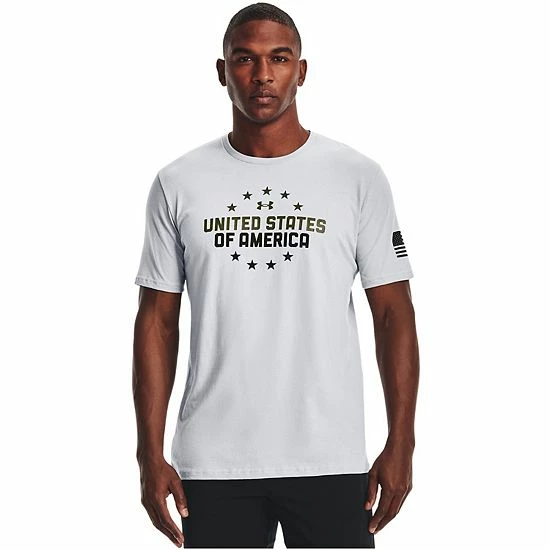 Big & Tall Under Armour Freedom US Of A Tee Mod Gray 7 Big & Tall Under Armour Freedom US Of A Tee Mod Gray - Image 7