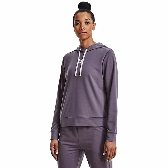 Women's Under Armour Rival Terry Hoodie Utility Blue Breaker 3 Women's Under Armour Rival Terry Hoodie Utility Blue Breaker - Image 3
