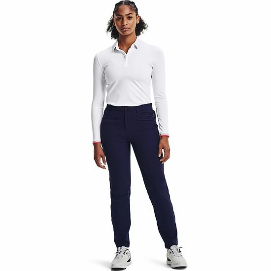 Women's Under Armour Zinger Long-Sleeve Polo Midnight Navy 3 Women's Under Armour Zinger Long-Sleeve Polo Midnight Navy - Image 3