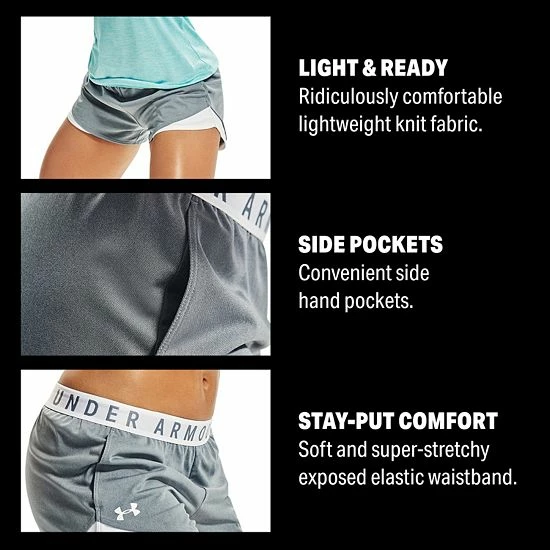 Women's Under Armour Play Up 3.0 Shorts Retro Pink White 7 Women's Under Armour Play Up 3.0 Shorts Retro Pink White - Image 7