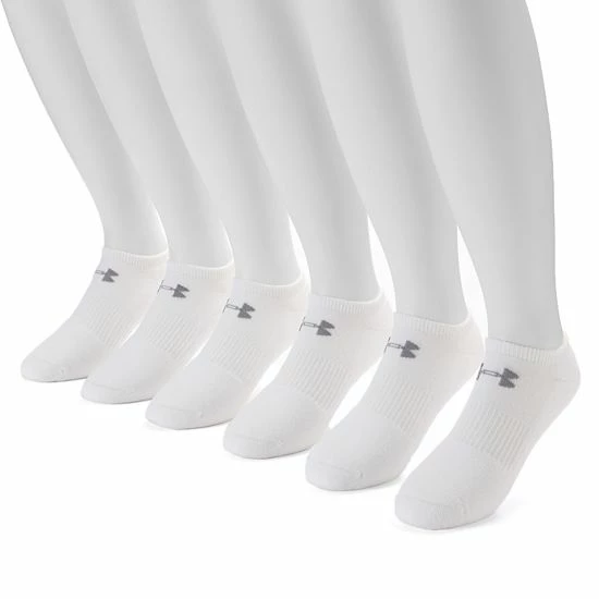 Men's Under Armour 6-pack Training Cotton Performance No-Show Socks True Gray Heather 5 Men's Under Armour 6-pack Training Cotton Performance No-Show Socks True Gray Heather - Image 5