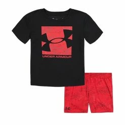 Boys 4-7 Under Armour Pop Camo Graphic Tee & Shorts Set Black