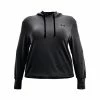 Plus Size Under Armour Rival Ombre French Terry Hoodie Jet Gray
