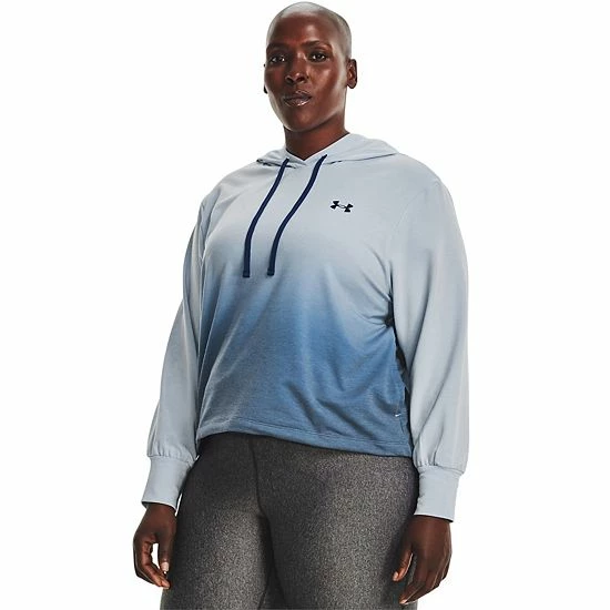 Plus Size Under Armour Rival Ombre French Terry Hoodie Jet Gray 6 Plus Size Under Armour Rival Ombre French Terry Hoodie Jet Gray - Image 6