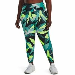 Plus Size Under Armour HeatGear® Printed 7/8 Leggings Neptune Sea Mist