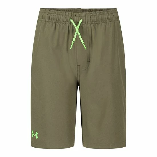 Boys 8-20 Under Armour Stretch Shorts Green 1 Boys 8-20 Under Armour Stretch Shorts Green