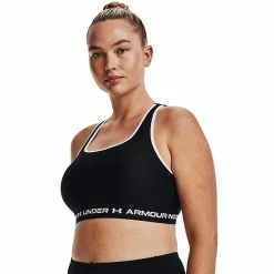 Under Armour Armour® Crossback Pocket Medium-Impact Sports Bra Black -Under Armour SHOP unnamed file 8670