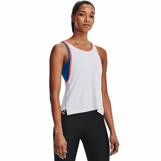 Women's Under Armour Knockout 2-in-1 Tank Red Black 7 Women's Under Armour Knockout 2-in-1 Tank Red Black - Image 7