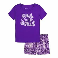 Girls 4-6x Under Armour "Girl With Goals" Tee & Shorts Set