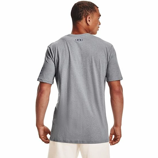 Big & Tall Under Armour Freedom Big Logo Tee Steel 2 Big & Tall Under Armour Freedom Big Logo Tee Steel - Image 2