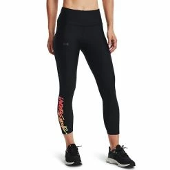 Women's Under Armour HeatGear® Graphic No-Slip Waistband Ankle Leggings Black