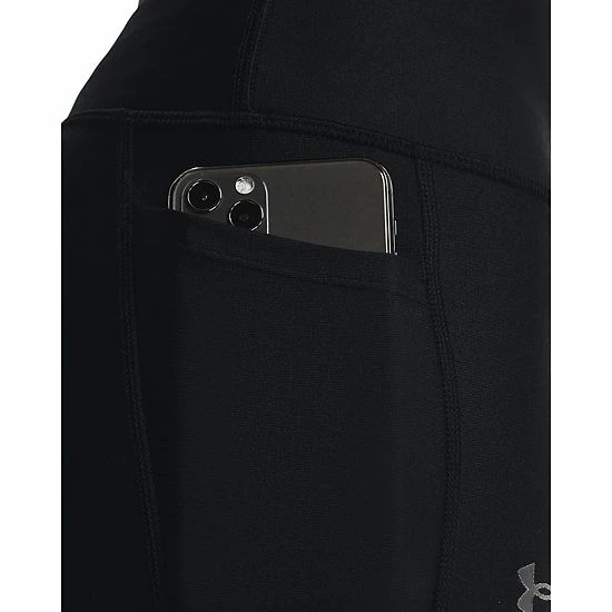 Women's Under Armour HeatGear® Graphic No-Slip Waistband Ankle Leggings Black 3 Women's Under Armour HeatGear® Graphic No-Slip Waistband Ankle Leggings Black - Image 3