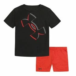 Boys 4-7 Under Armour Double Shadow Logo Graphic Tee & Shorts Set Black