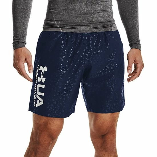 Men's Under Armour Woven Embossed Shorts Red White 10 Men's Under Armour Woven Embossed Shorts Red White - Image 10
