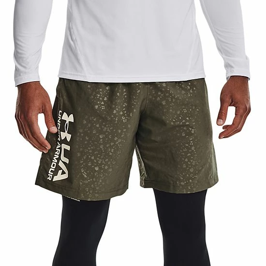 Men's Under Armour Woven Embossed Shorts Red White 11 Men's Under Armour Woven Embossed Shorts Red White - Image 11