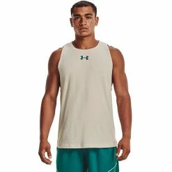 Men's Under Armour Baseline Tank Top Black Red