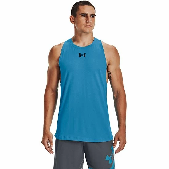 Men's Under Armour Baseline Tank Top Black Red 5 Men's Under Armour Baseline Tank Top Black Red - Image 5