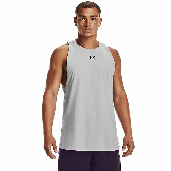 Men's Under Armour Baseline Tank Top Black Red 6 Men's Under Armour Baseline Tank Top Black Red - Image 6