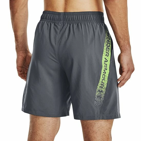 Men's Under Armour Woven Graphic Shorts Pitch Gray Quirky Lime 9 Men's Under Armour Woven Graphic Shorts Pitch Gray Quirky Lime - Image 9