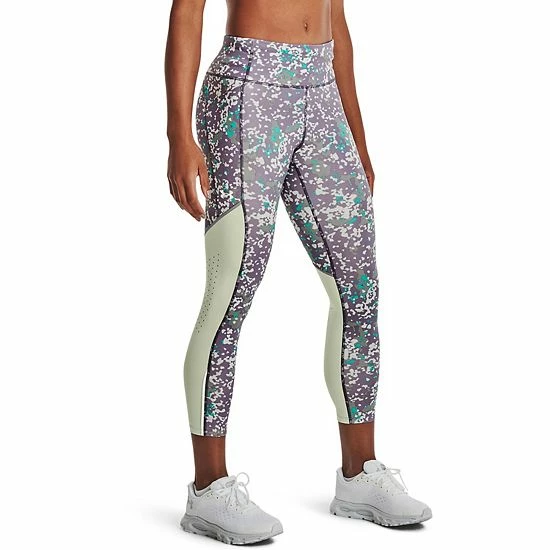 Women's Under Armour Fly Fast 3.0 Printed 7/8 Leggings Club Purple Mint 1 Women's Under Armour Fly Fast 3.0 Printed 7/8 Leggings Club Purple Mint