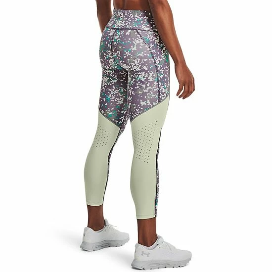 Women's Under Armour Fly Fast 3.0 Printed 7/8 Leggings Club Purple Mint 2 Women's Under Armour Fly Fast 3.0 Printed 7/8 Leggings Club Purple Mint - Image 2