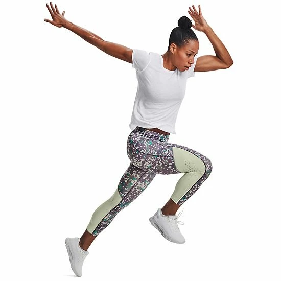 Women's Under Armour Fly Fast 3.0 Printed 7/8 Leggings Club Purple Mint 4 Women's Under Armour Fly Fast 3.0 Printed 7/8 Leggings Club Purple Mint - Image 4