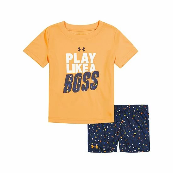 Baby Boy Under Armour "Play Like A Boss" Graphic Tee & Shorts Set 1 Baby Boy Under Armour "Play Like A Boss" Graphic Tee & Shorts Set