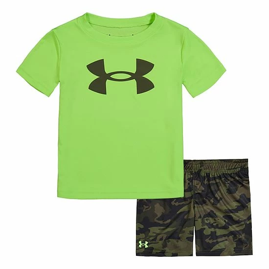 Boys 4-7 Under Armour Woodland Camo Graphic Tee & Shorts Fresco Blue 1 Boys 4-7 Under Armour Woodland Camo Graphic Tee & Shorts Fresco Blue