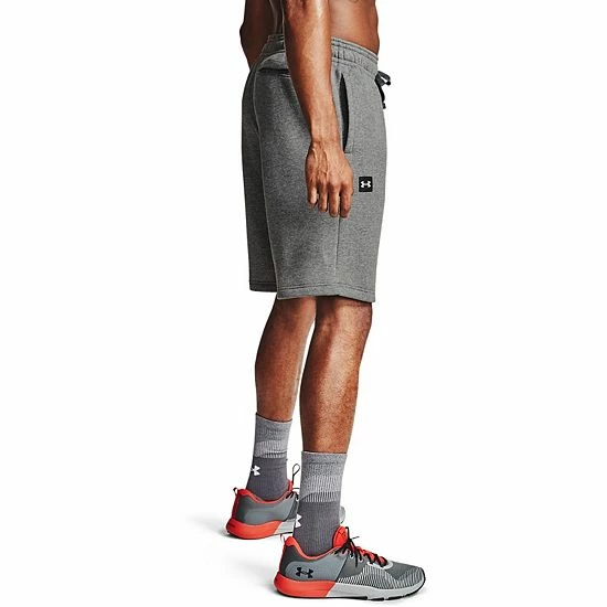 Men's Under Armour Rival Fleece Shorts Onyx White 3 Men's Under Armour Rival Fleece Shorts Onyx White - Image 3