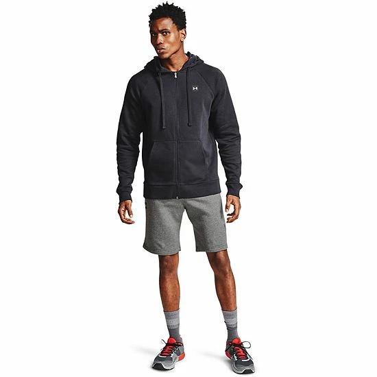 Men's Under Armour Rival Fleece Shorts Onyx White 4 Men's Under Armour Rival Fleece Shorts Onyx White - Image 4