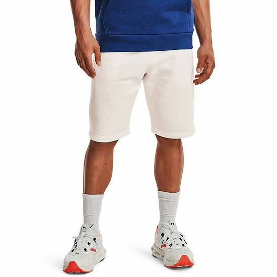 Men's Under Armour Rival Fleece Shorts Onyx White 8 Men's Under Armour Rival Fleece Shorts Onyx White - Image 8
