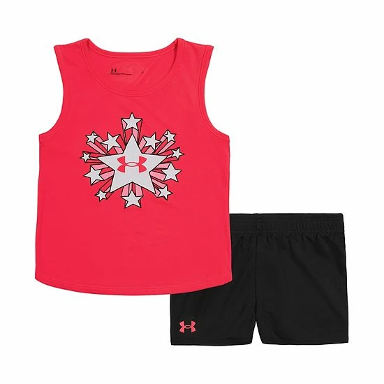 Baby Girl Under Armour Breakout Star Tank & Shorts Set 1 Baby Girl Under Armour Breakout Star Tank & Shorts Set