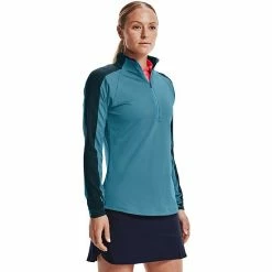 Women's Under Armour Storm Midlayer Golf Half-Zip Top Blue Flannel -Under Armour SHOP unnamed file 9277